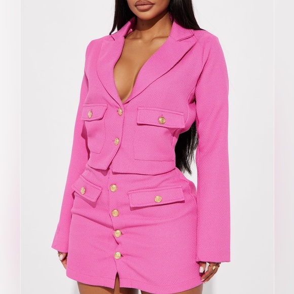 FNova Barbie Pink Tweed Mini Skirt Set 💞🌸 - Picture 2 of 14